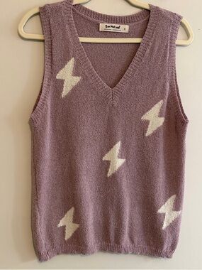 Three Bird Nest Sleeveless V Neck Sweater Sz S Small